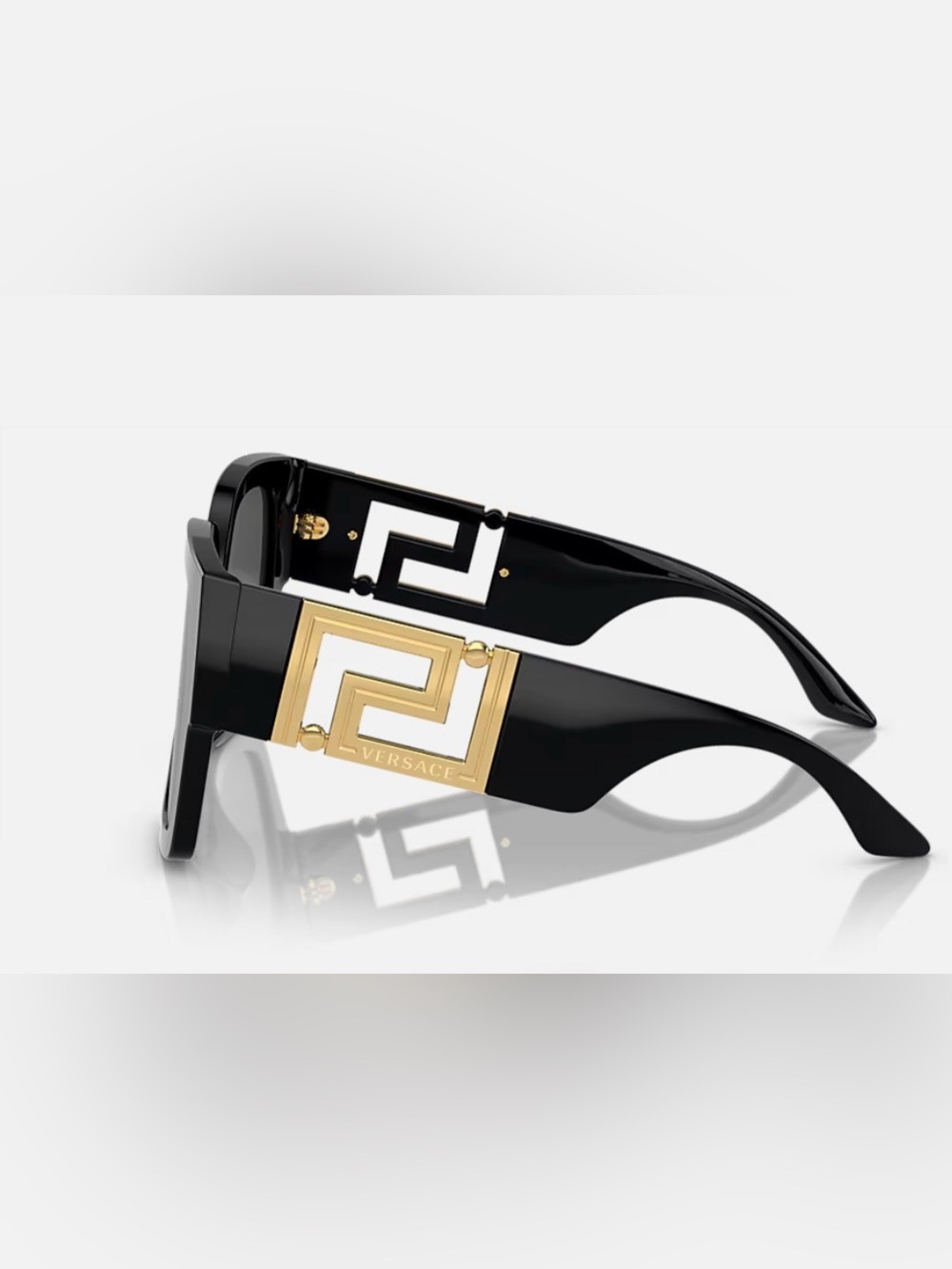 Versace Black Oversized Cat-Eye Sunglasses - Picture 3 of 4